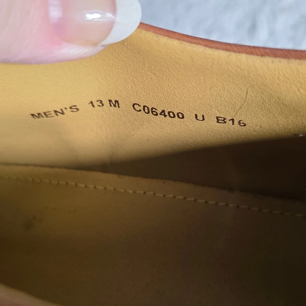 Cole‎ Haan Mens Brown Leather Split Toe Oxford Dress Shoes C06400 13 M Excellent